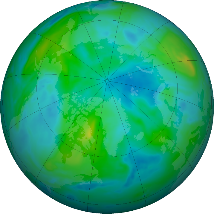 Arctic ozone map for 29 August 2023